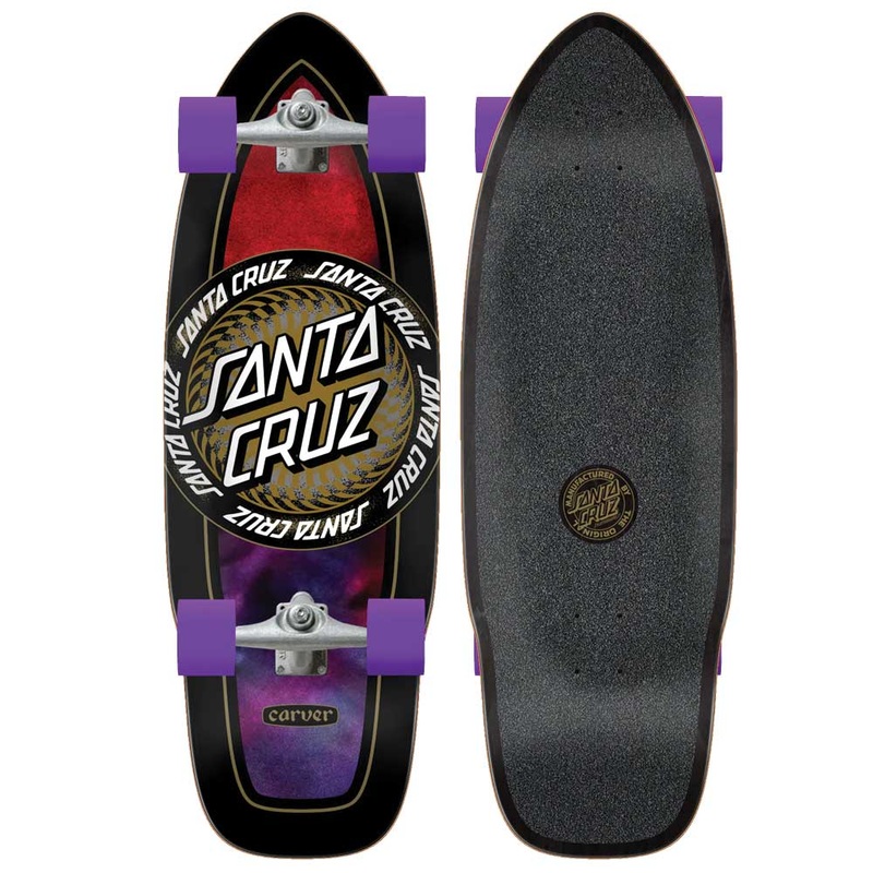 Santa Cruz Infinite Ringed Dot Cut Back Carver Surf Skate Cruiser Skateboard 9.75″ 9.75