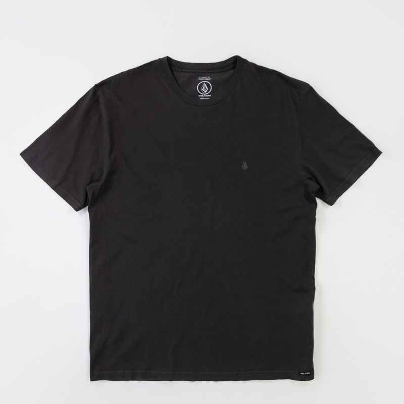 Volcom Solid Stone Embroidered T-Shirt – Black S