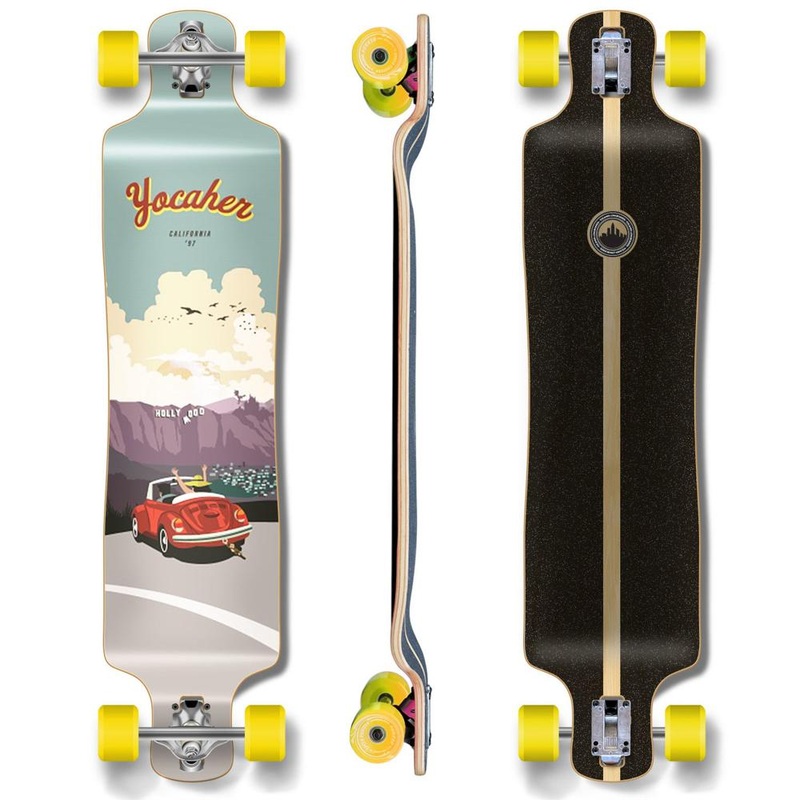 Yocaher Lowrider Longboard Complete – VW Bettle Series – Red Complete