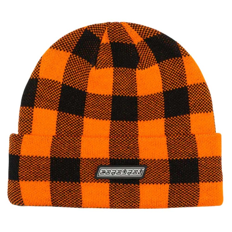 Corduroy Fuzz Beanie – Orange Orange
