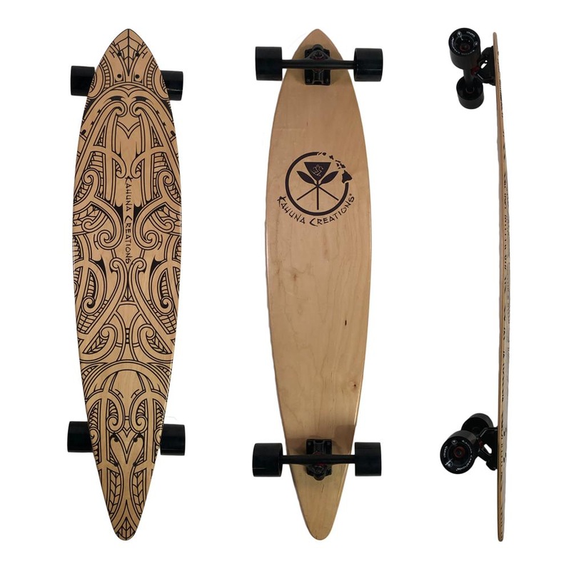 Kahuna Creations Pohaku Kakau 46″ Pin Tail Longboard Complete