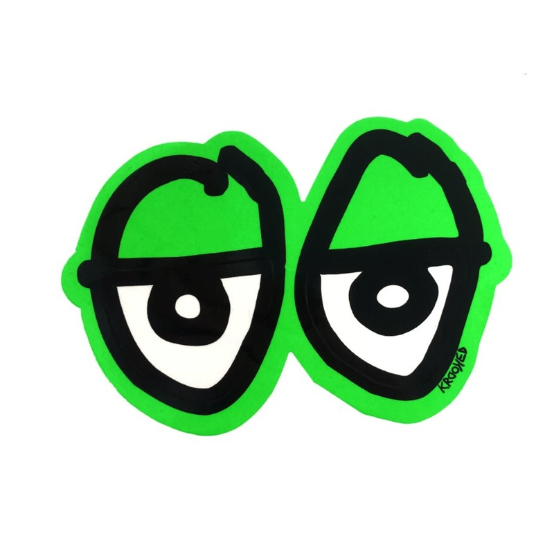 Krooked Eyes Diecut Sticker – M – Green