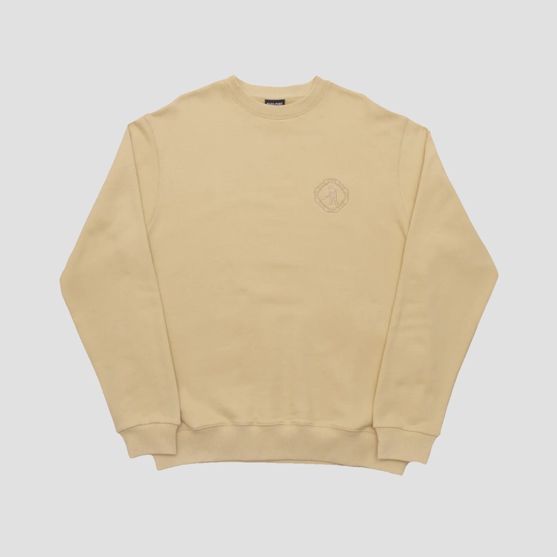 PassPort Organic Embroidery Crew Sand Medium