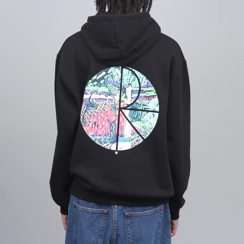 Polar Garden Fill Logo Hood Black Small