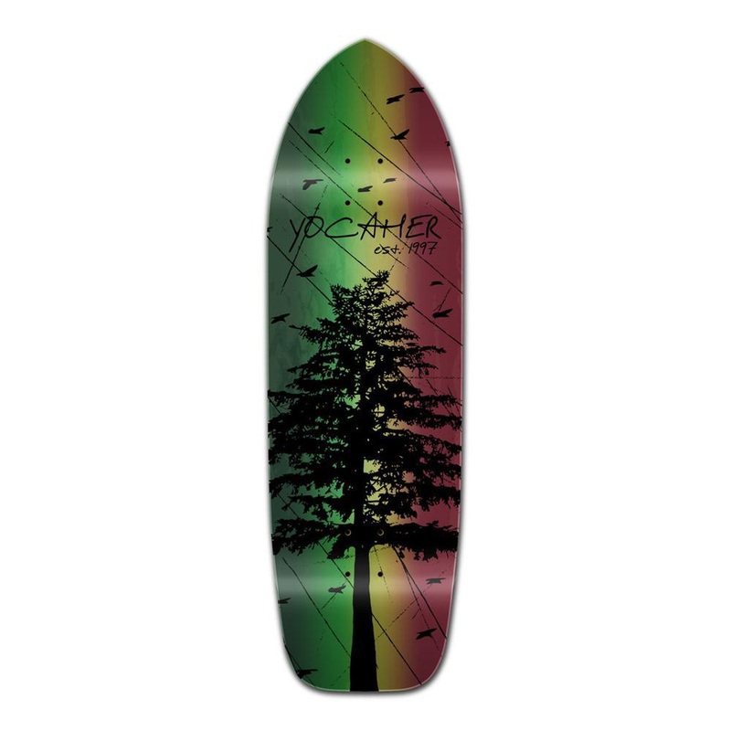 Punked Old School Longboard Deck – In the Pines Rasta Deck