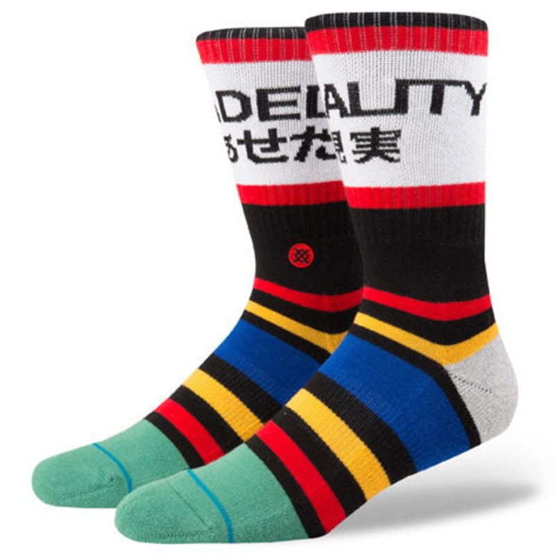 Stance Fade Out Crew Socks Multi Color Large