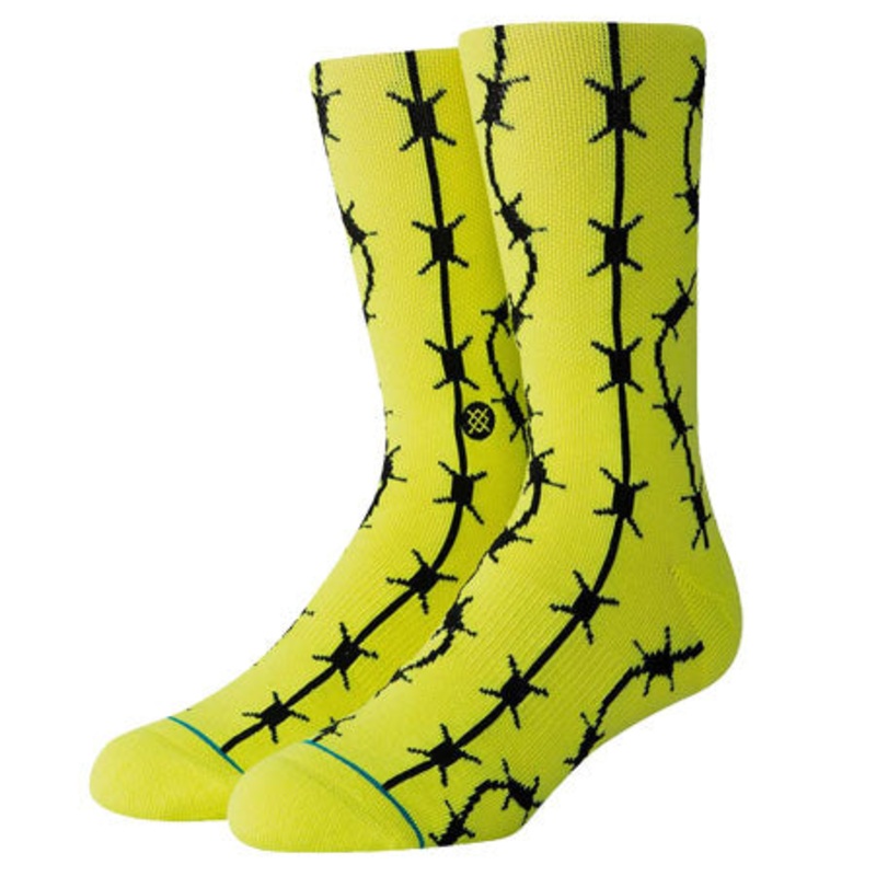 Stance Keep Out Socks Neon Yellow Large