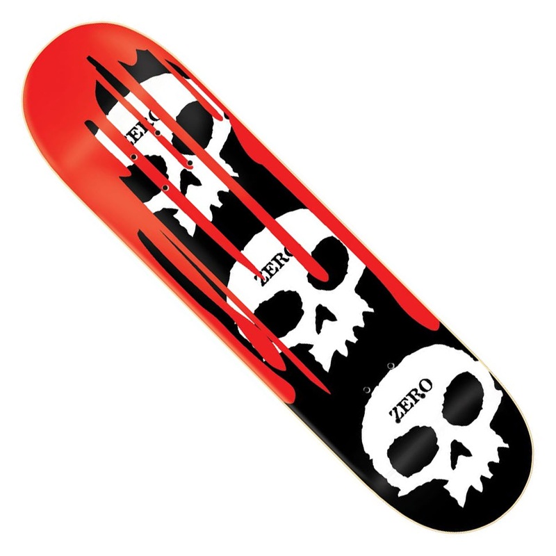 Zero 3 Skull Blood Deck Black/ Red 7.75 x 31.1 WB:13.88