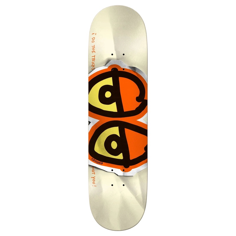 Krooked DBX Eyes Bright Orange Deck 8.5