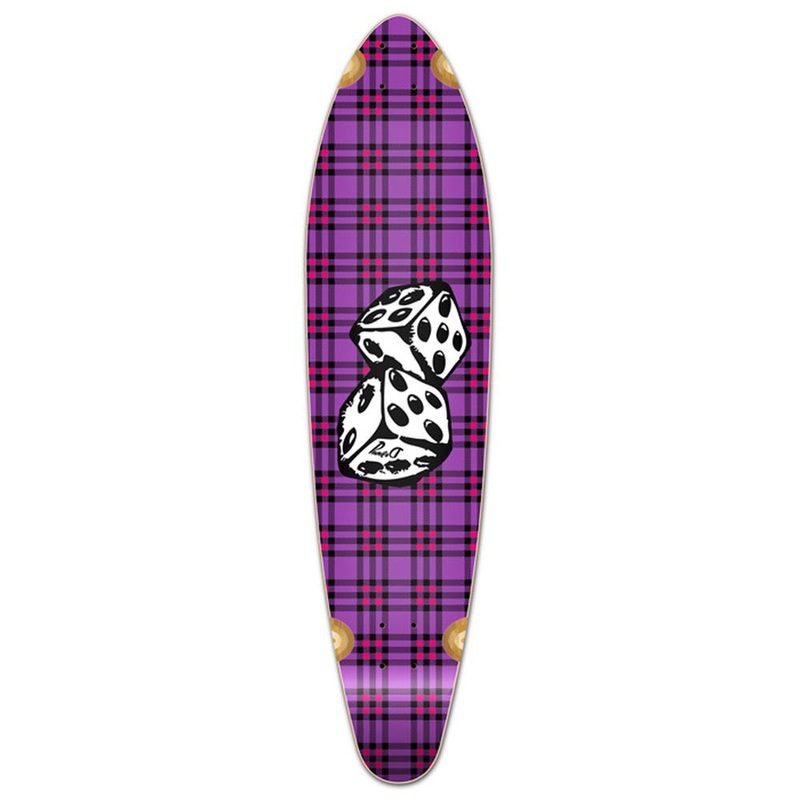 Punked Kicktail Dice Longboard Deck Deck