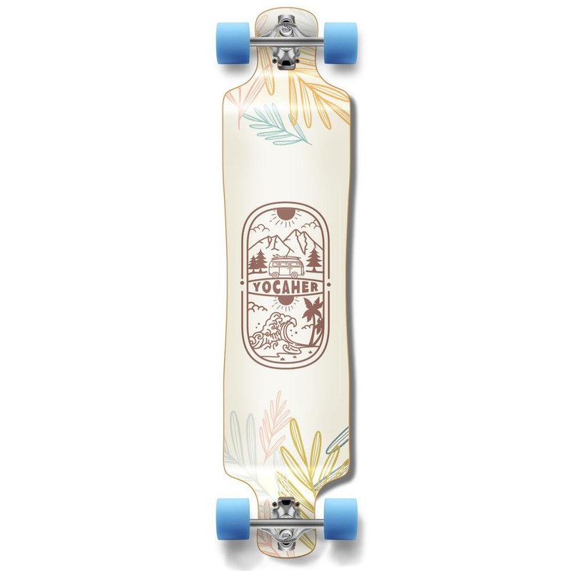 Yocaher Adventure Colored 40.75″ Lowrider Double Drop Longboard Complete