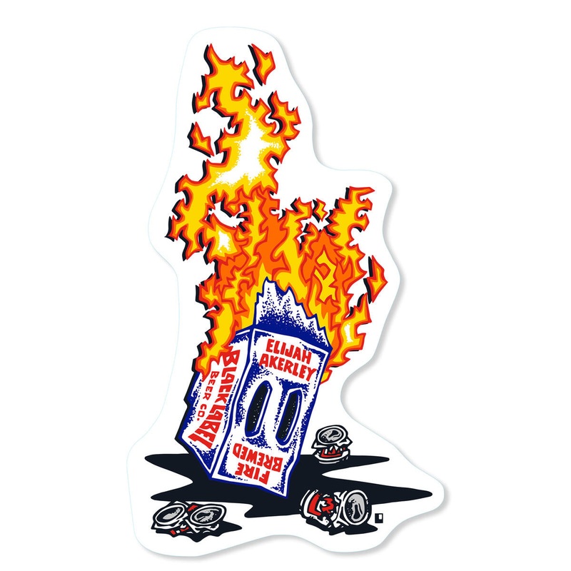 Black Label Skateboards Elijah Akerley “FIRE BREWED” Sticker