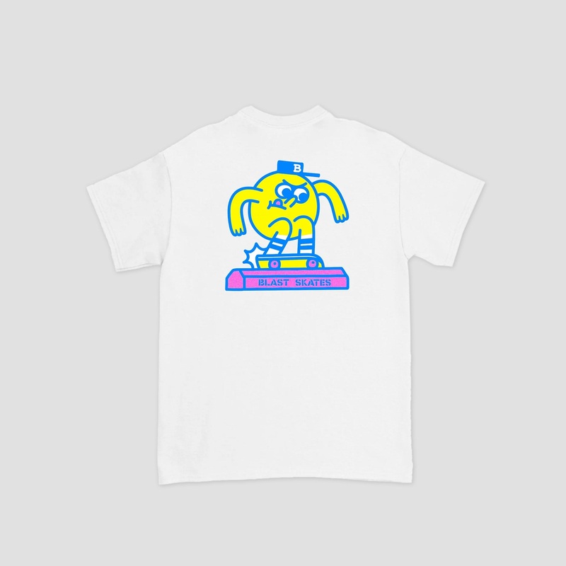 Blast Skates Curb Club T-Shirt White Small