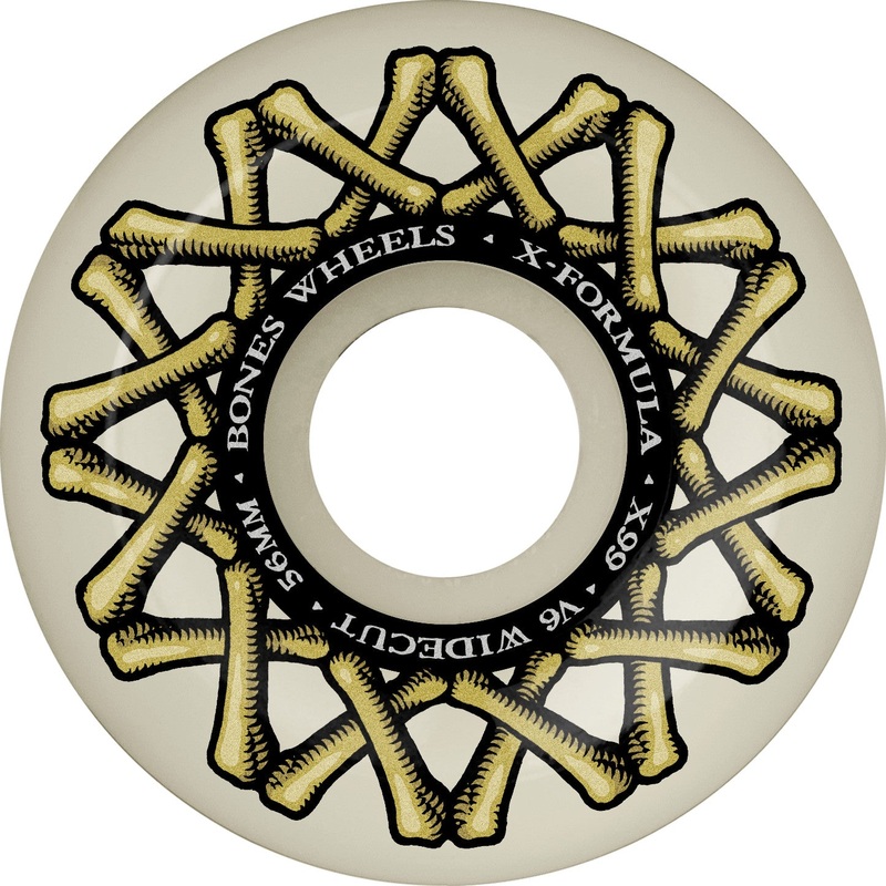 BONES WHEELS X-Formula Skateboard Wheels XF Widecut V6 Sidecut 99a 53mm