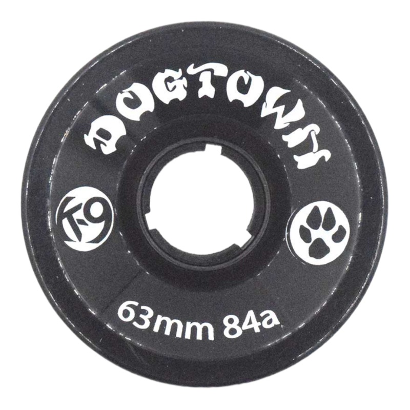 DogTown K-9 Premium Cruiser Wheels – 63mm x 84a – Clear Black 63mm