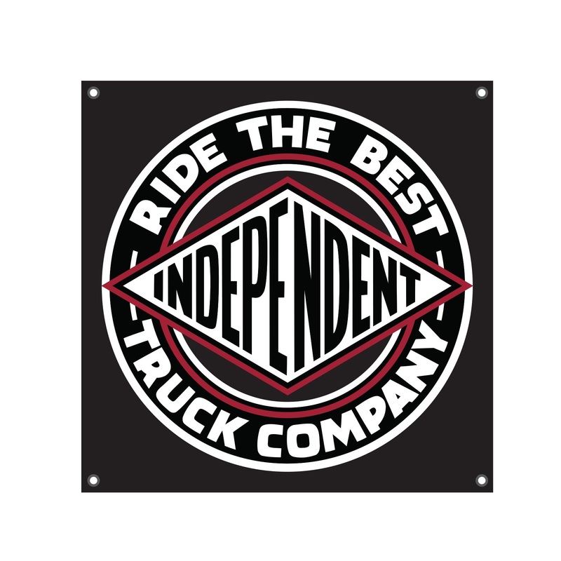 Independent Trucks Built To Grind Vinyl Banner (Black) 36″ x 36″