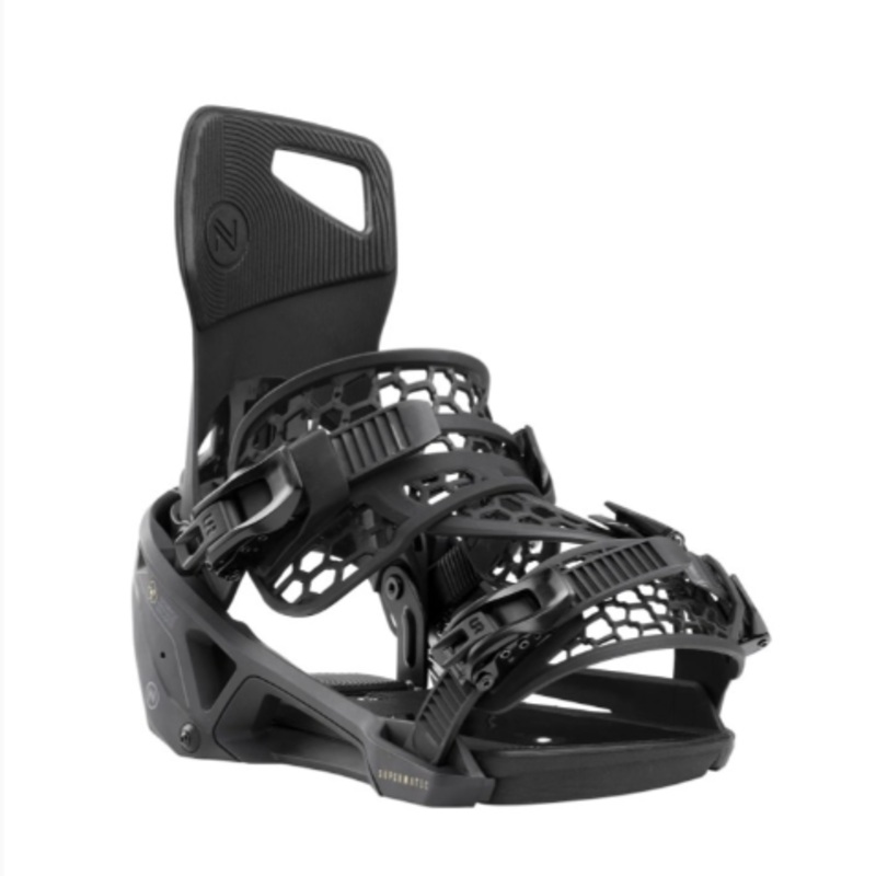 Nidecker Supermatic Men’s Snowboard Bindings – 2025 Small Black