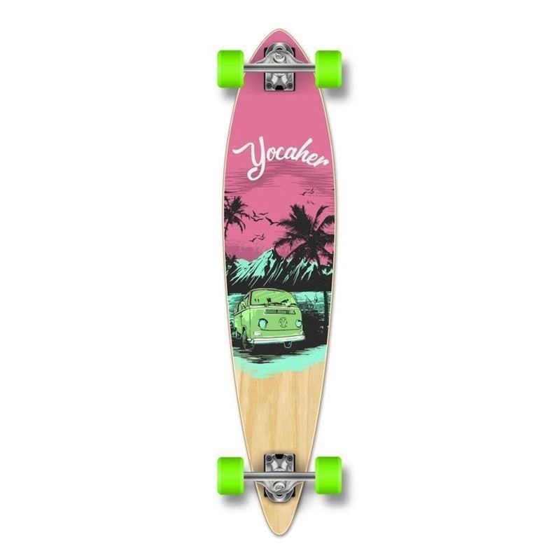 Punked VW Pink N’ Mint Pintail 40″ Longboard Complete