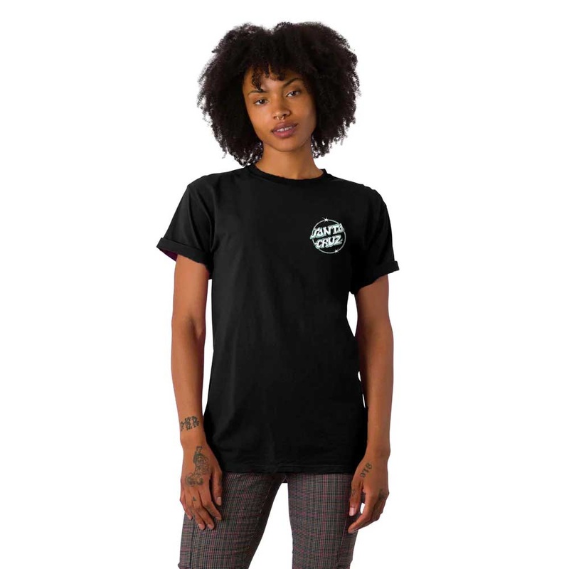 Santa Cruz Women’s Onshore Short Sleeve Relaxed Premium T-Shirt – Pigment Black X-Small Pigment Black