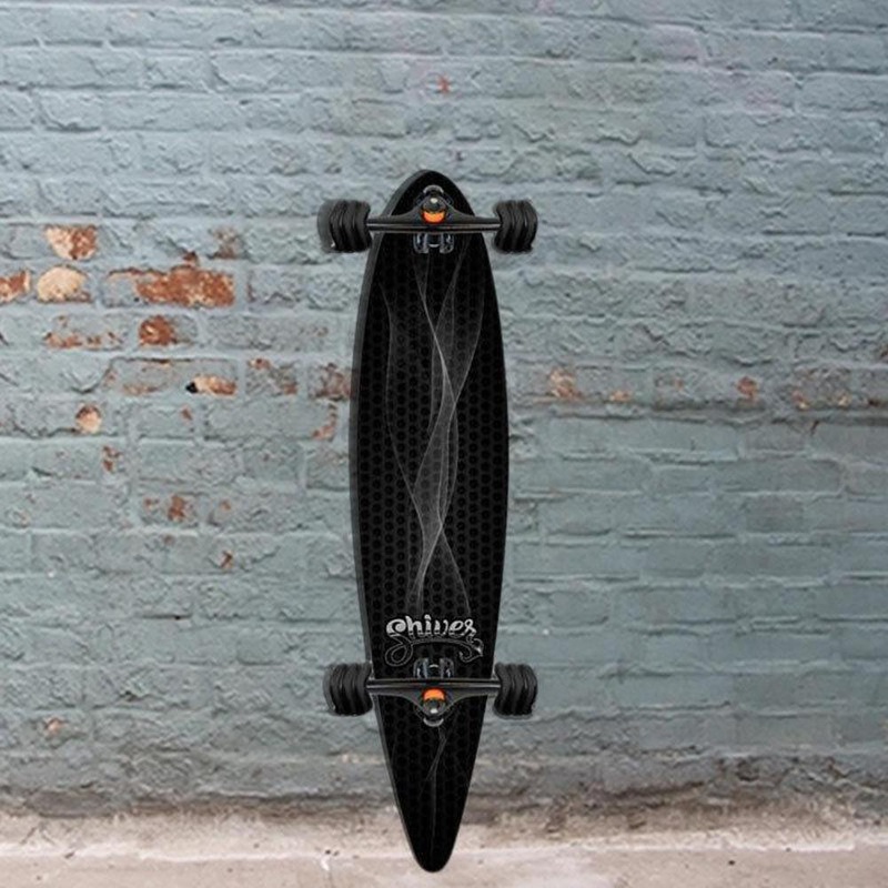 Shiver Smoke Pintail Longboard 38 inch with Shark Wheels