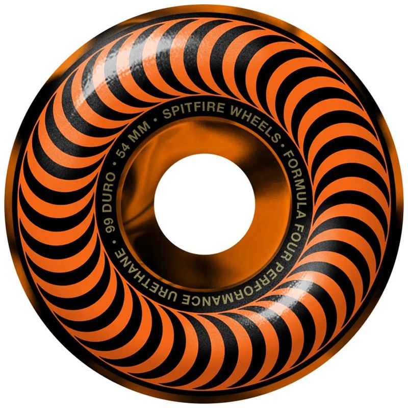 Spitfire Formula Four Classic 99a Wheels Black/ Orange Swirl 54mm