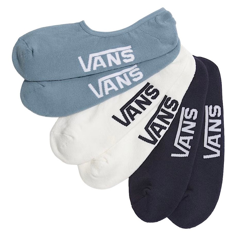 Vans Classic No Show Sock 3 Pack Parisian Night/Blue 9.5-13