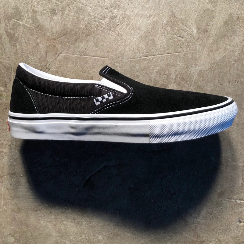 Vans – Skate Slip On – Black – White 3.5