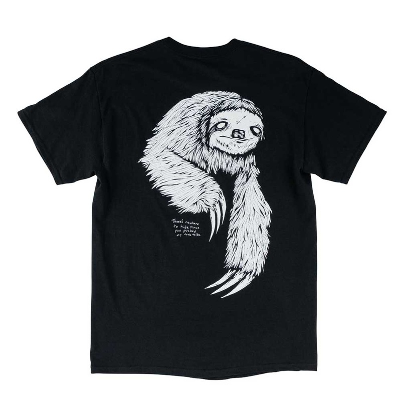 Welcome Sloth Short Sleeve T-shirt Small Black/White