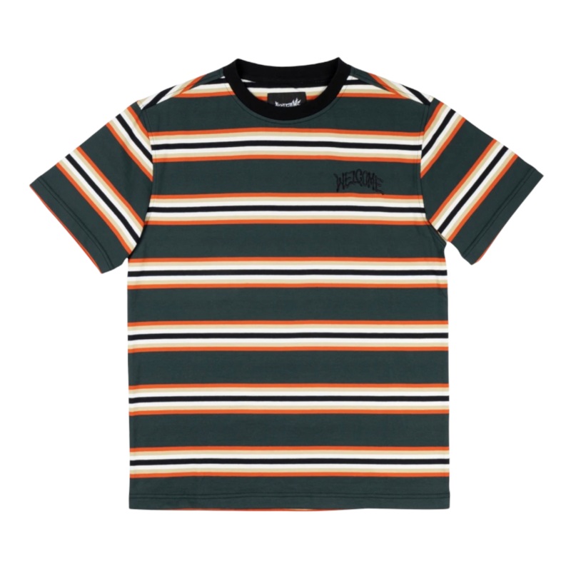 WELCOME THELEMA STRIPE SHORT SLEEVE KNIT – SPRUCE S