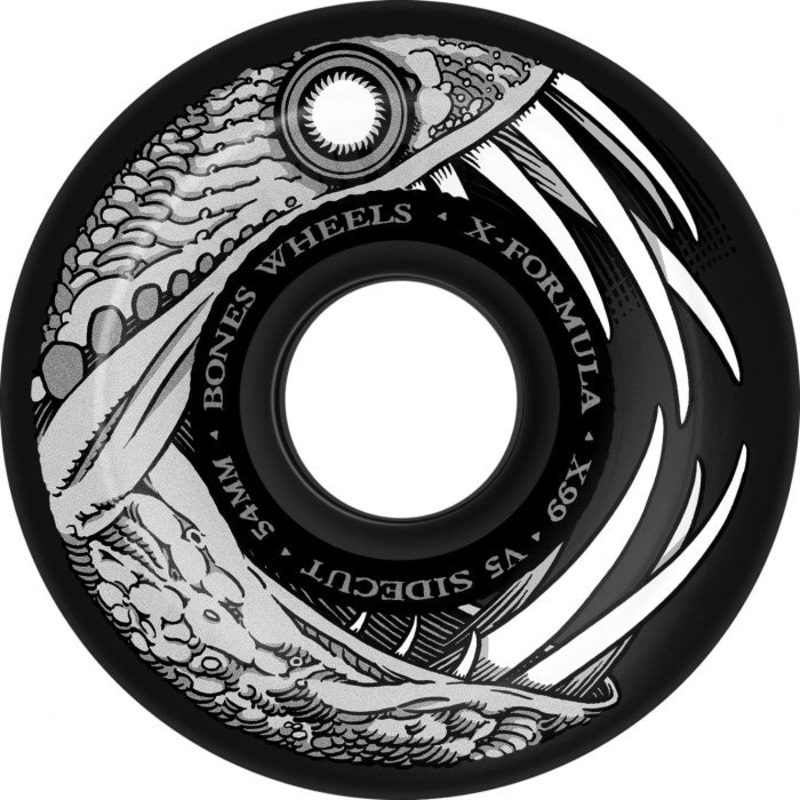 Bones Wheels “Dark Waters- V5 Sidecut” X-Formula 54MM/99A Black Wheels