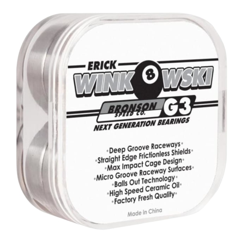 Bronson Speed Co Erick Winkowski Pro G3 Skateboard Bearings OS