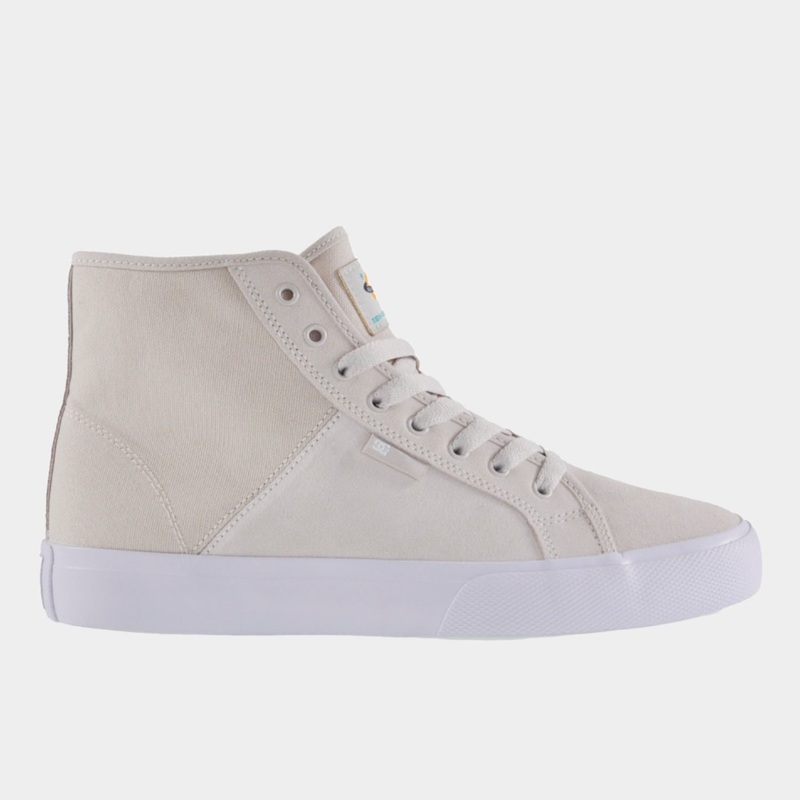 DC Shoes Manual High Skate Shoes – White UK 5