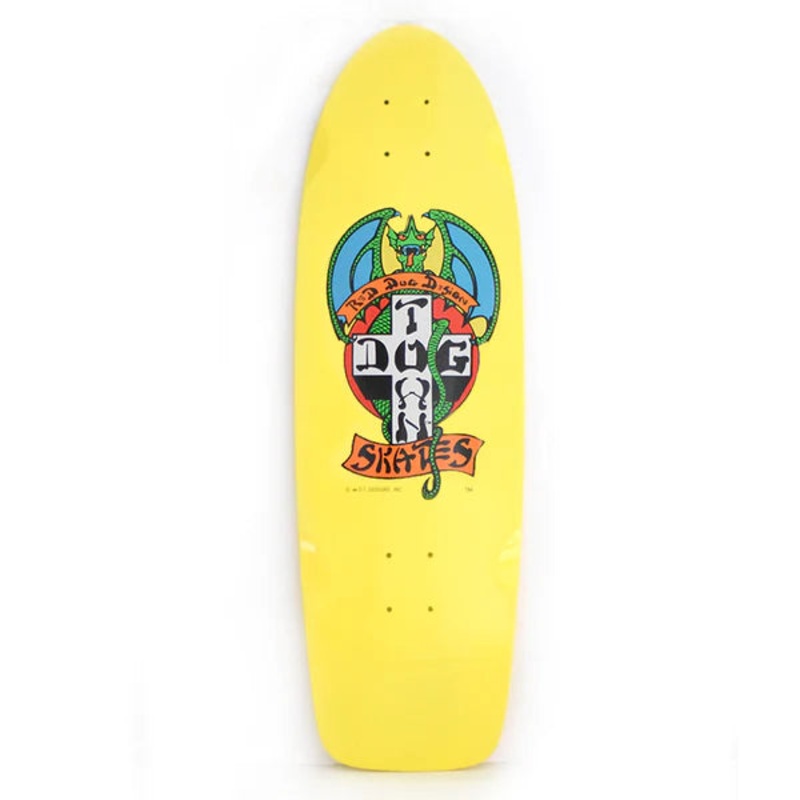 Dogtown Red Dog OG 70s Rider Deck 9″ x 30.575″ – Bright Yellow Full Dip 9.0