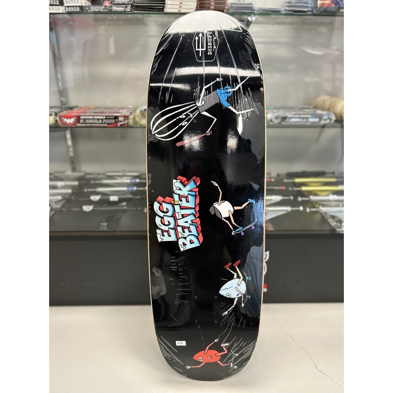 Egg Beater – Disrupt Skateboards Deck (BLACK)