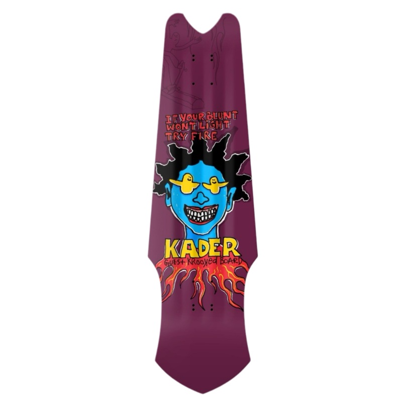 Krooked Kader Guest Tri-Plane Shaped 9.75″ Skateboard Deck 9.75″ WB 17.3″