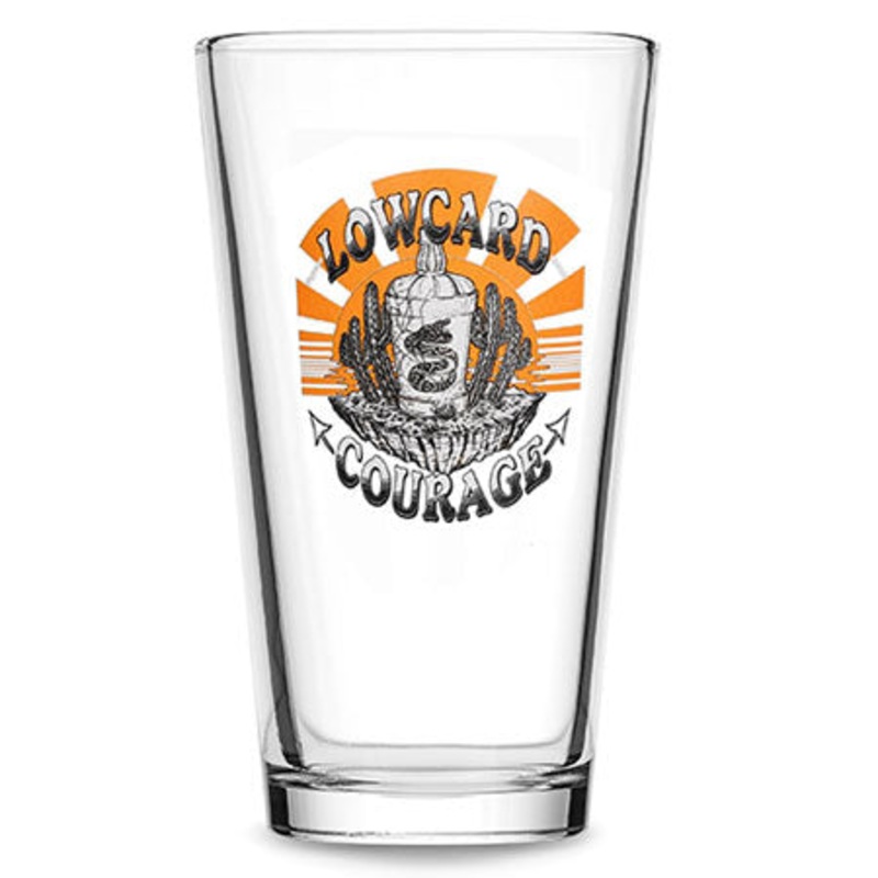 Lowcard Magazine Lowcard Courage Pint Glass Glass One size fits all