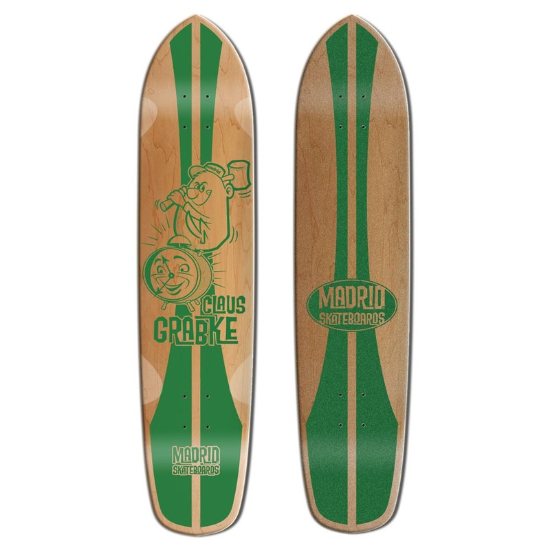 Madrid Claus Grabke Retro Green 2.0 34″ Cruiser Longboard Deck Only