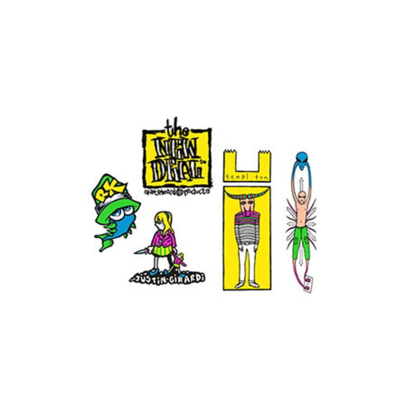 New Deal Skateboards Pro V2 Assorted Sticker Pack Multi One size fits all