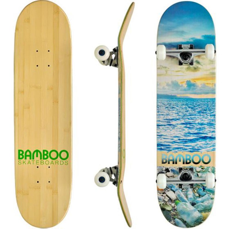 Ocean Disaster Graphic Bamboo Skateboard Deck Only 7.75″