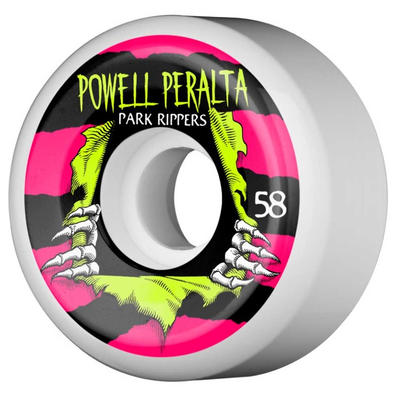 Powell Peralta Ripper Skateboard Wheels 58mm 104A Park Formula White