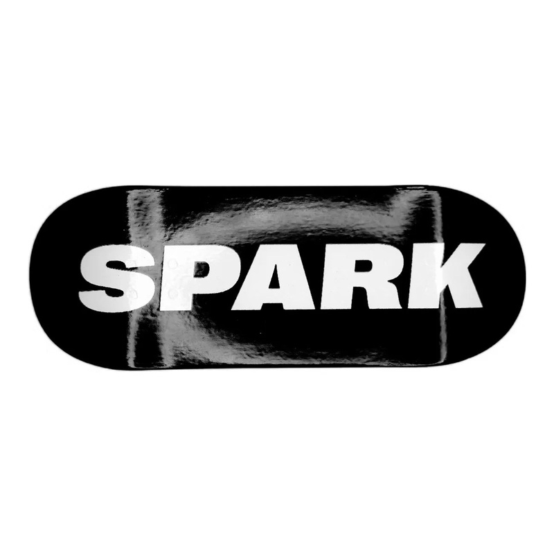 Spark High Mold Classic Logo Black Fingerboard Deck 34mm Popsicle High Mold