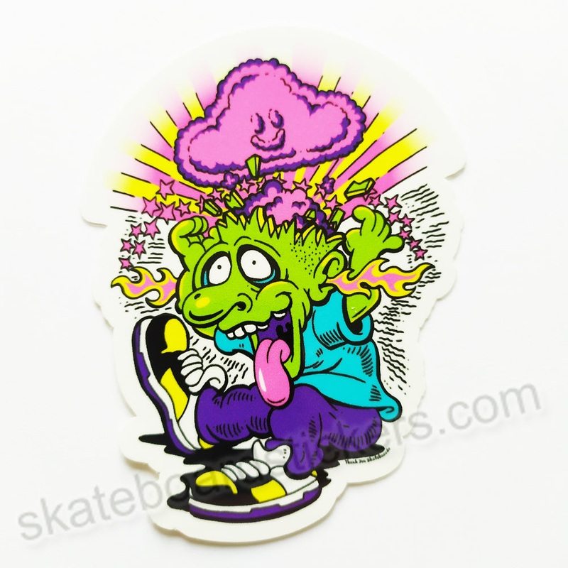 Thank You Skateboard Sticker – Mind Blown 12.5cm