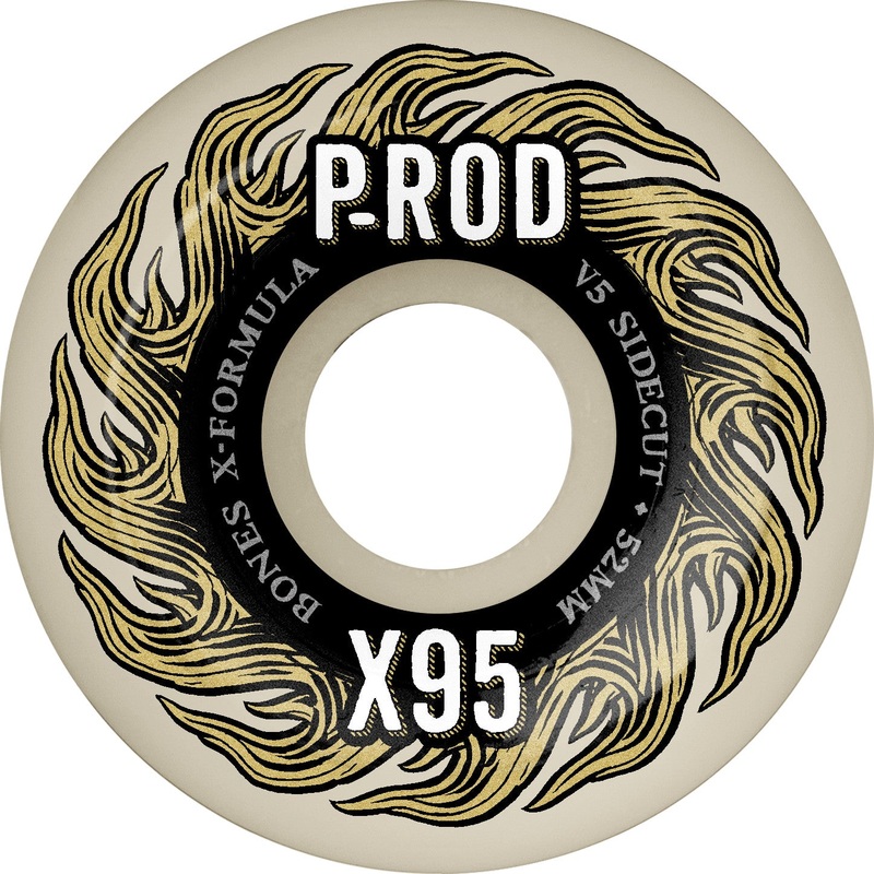 Bones 95a X-Formula Sidecut  V5 Sidecut 52mm Skateboard Wheels 52mm White