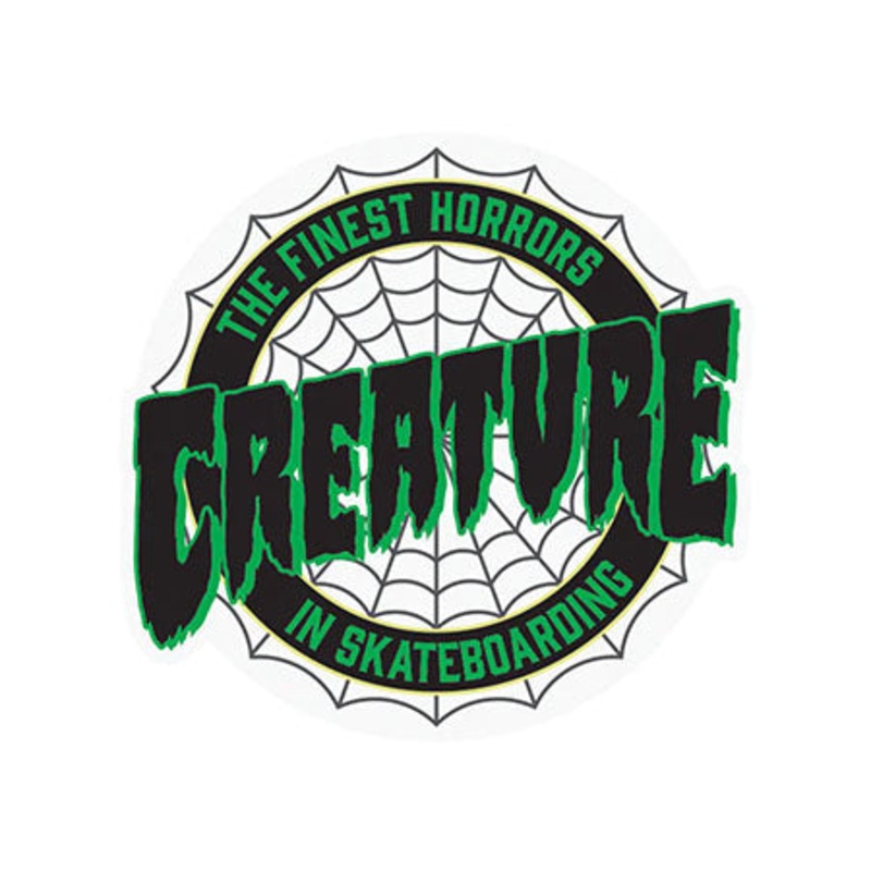 Creature Skateboards Finest Web Sticker Clear 3.125″