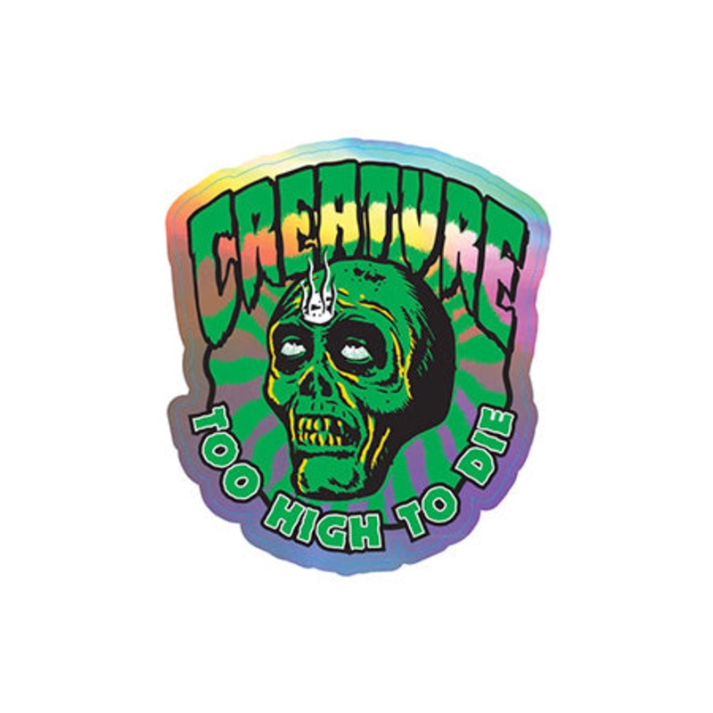 Creature Skateboards Too High Holographic Sticker Holographic 3″ x 2.75″