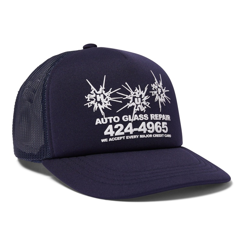 HUF Auto Glass Trucker Hat Navy