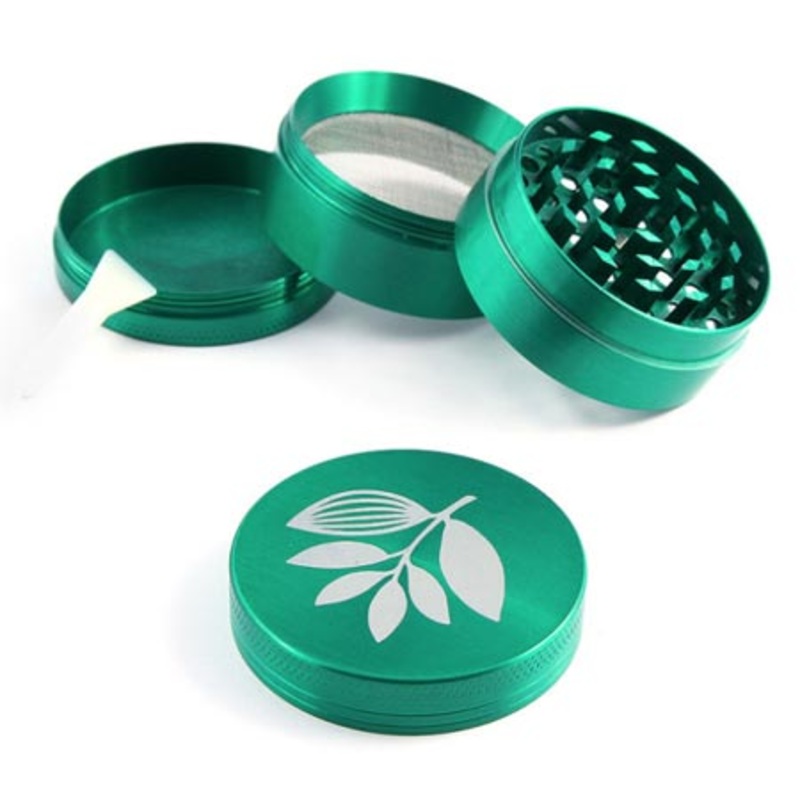 Magenta Plant Logo Grinder Metallic Green One size fits all