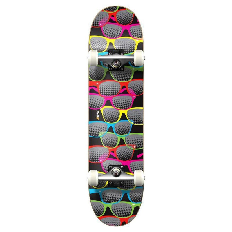 Punked Graphic Shades Black Complete Skateboard Complete