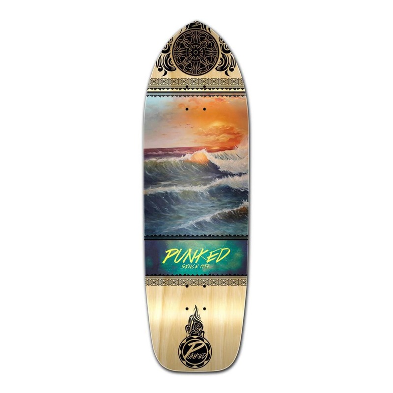 Punked Old School Longboard Deck – Wave Scene Deck
