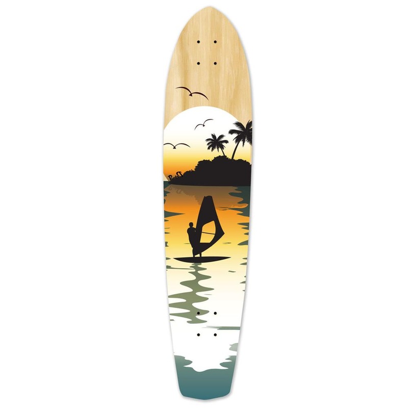Punked Slimkick Longboard Deck – Natural Surfer Deck